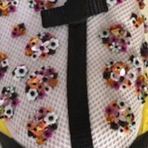 DIOR Vintage Fusion Embellished Beaded Floral Sneakers Shoe Slides Leather Mesh - Picture 11 of 13